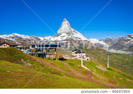Cable car station near Zermatt 90685969