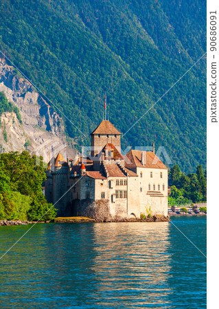 Chateau Chillon Castle in Switzerland Chateau Chillon Castle in Switzerland 90686091