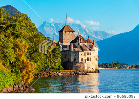 Chateau Chillon Castle in Switzerland 90686092