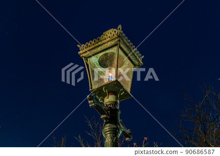 [Cityscape of Kanagawa] Night view of the city around the foreign settlement in Yokohama 90686587