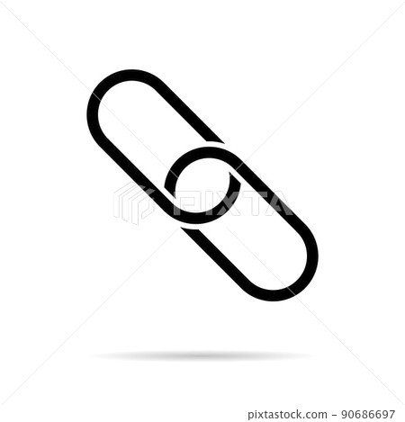 Connection link icon symbol, connected network linking 90686697