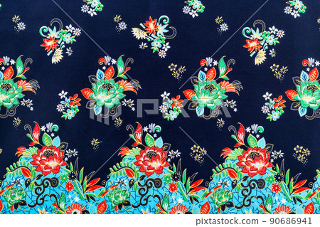 Batik sarong pattern background in Thailand, traditional batik sarong in Asian. Batik sarong pattern background in Thailand, traditional batik sarong in Asian. 90686941