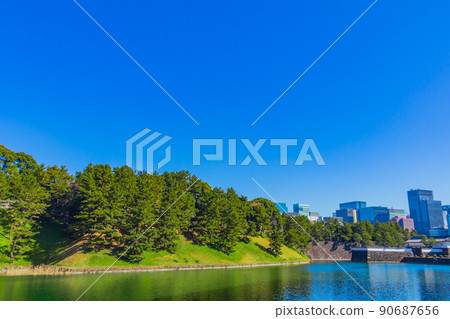[東京都市風景] 從櫻田門周邊眺望丸之內 90687656