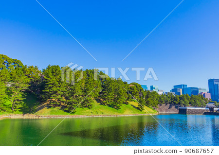 [東京都市風景] 從櫻田門周邊眺望丸之內 90687657