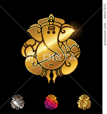 Golden Ganesha Vector Sign Stock Vector Image & Art - Alamy