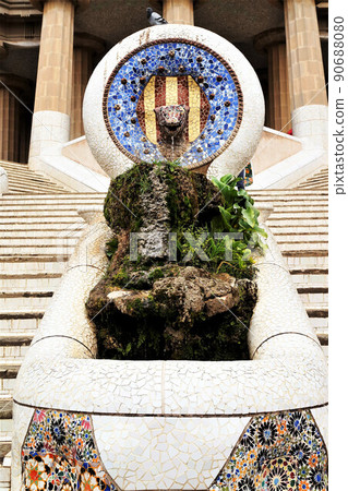 Spain Barcelona Guell Park Spain Barcelona Guell Park 90688080