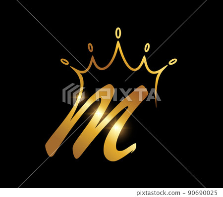 Golden crown Monogram Logo Initial Letter M Golden crown Monogram Logo Initial Letter M 90690025