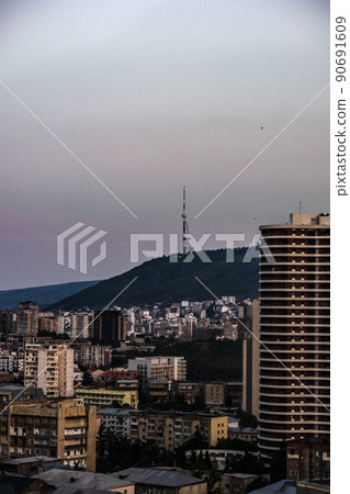 Architecture of Tbilisi in the evening 90691609