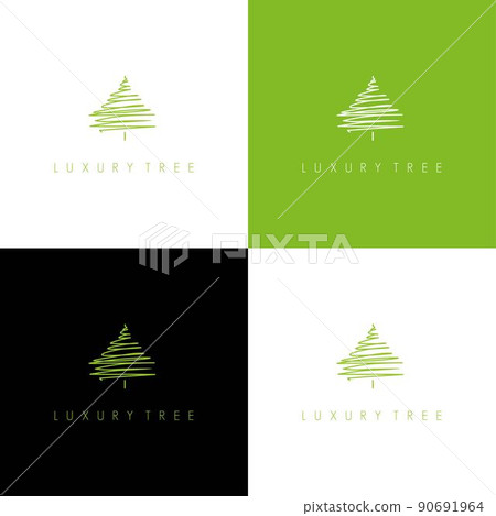 Modern and elegant fir tree logo 90691964