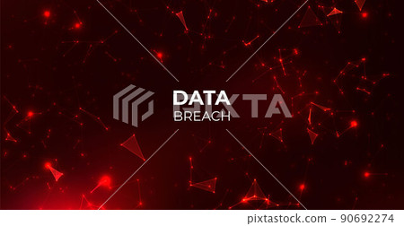 Abstract Technology Binary Code Dark Red Background 90692274
