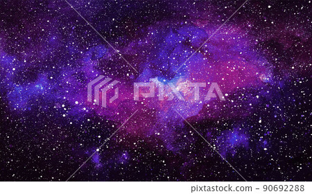 Vector cosmic illustration. Beautiful colorful space background. Watercolor Cosmos Vector cosmic illustration. Beautiful colorful space background. Watercolor Cosmos 90692288