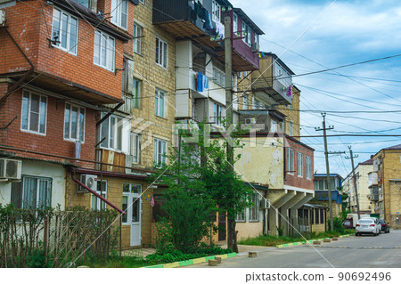 multi-storey residential building with illegal enlargements in Derbent, Dagestan multi-storey residential building with illegal enlargements in Derbent, Dagestan 90692496