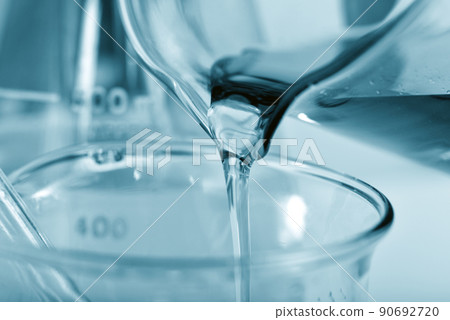 Oil pouring, Laboratory and science experiments, Formulating the chemical for medical research 90692720