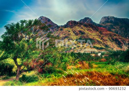 fantasy world. Fabulous unusual mountain landscape 90693232