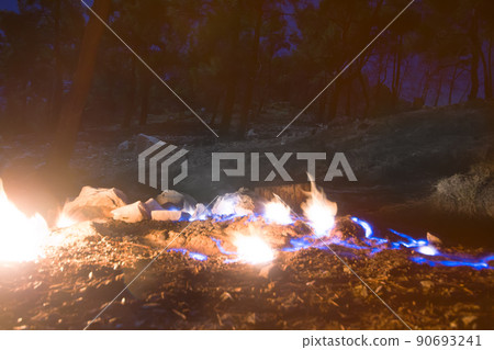 natural gas burns a flame at night natural gas burns a flame at night 90693241