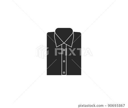 Folded shirt. Button-down shirt icon. Vector. 90693867