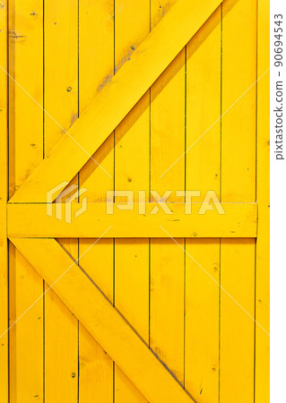 Sunny yellow rustic e wooden texture, wood background banner. cheerful color 90694543