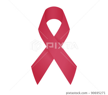 AIDS awareness symbol. Red Ribbon. 90695271