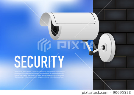 Security video, great design for any purposes. Isometric vector illustration. Security protection concept 90695558