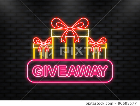 Giveaway winner announcement social media post template. Poster, media banner. Vector design template 90695577