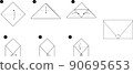 Instructions how to make a origami envelope 90695653