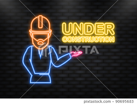 Construction, great design for any purposes. Neon icon. Isometric vector illustration. Flat vector illustration 90695683