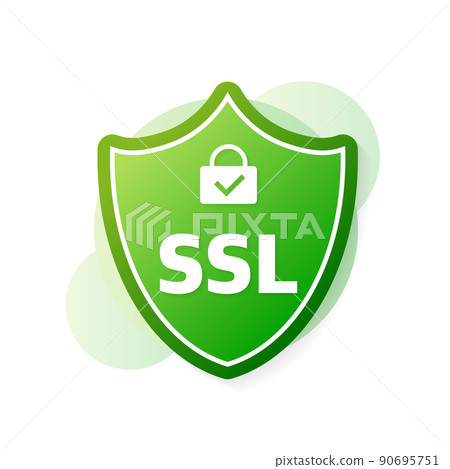 SSL encryption label. Secure banner. Vector illustration SSL encryption label. Secure banner. Vector illustration 90695751