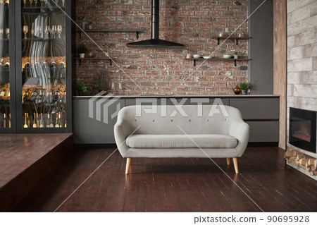 comfortable sofa for visitors in the wine tasting room. 90695928