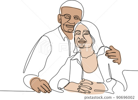 Elderly people hug together. Old people in love Elderly people hug together. Old people in love 90696002