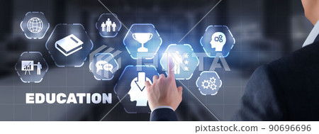 Education process of facilitating learning. Business education concept 90696696