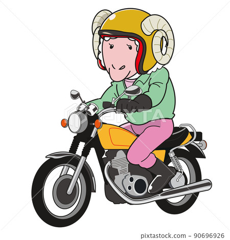 Zodiac rider 8/12 sheep rider - Stock Illustration [90696926] - PIXTA