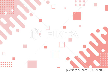 Circle polka dot pink frame geometry 90697836