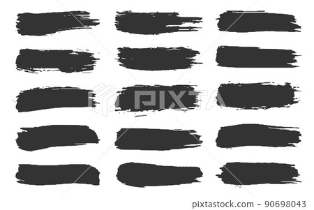 Ink paintbrush grunge thick line black stamp set. Dab paint dirty ripped shape brush element backdrop text print fabric ad sign business card. Pattern dry cup marker texture caligraphy line isolated Ink paintbrush grunge thick line black stamp set. Dab paint dirty ripped shape brush element backdrop text print fabric ad sign business card. Pattern dry cup marker texture caligraphy line isolated 90698043