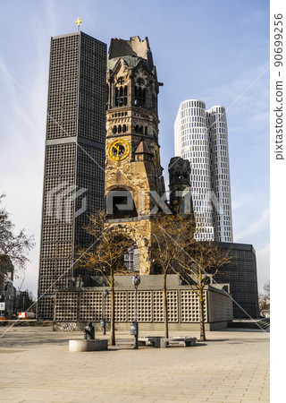 Famous Kaiser Wilhelm Memorial Church in Berlin 90699256