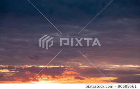 High resolution Sunset Sky background for Sky replacement High resolution Sunset Sky background for Sky replacement 90699561