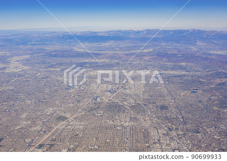 Aerial view of the Santa Ana cityscape Aerial view of the Santa Ana cityscape 90699933
