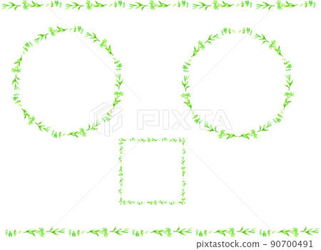 Flower watercolor frame set Flower watercolor frame set 90700491