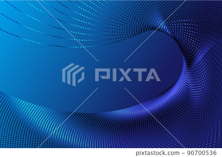 Indigo anamorphosis particle spiral wire, anamorphosis background. 90700536