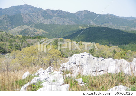 Akiyoshidai A view of the karst plateau from Managatake 90701020