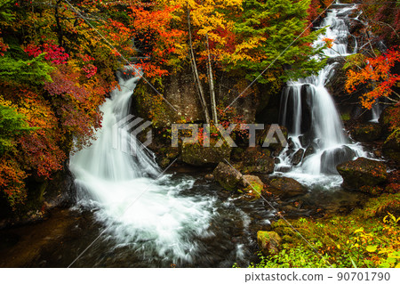 [Oku-Nikko, Tochigi Prefecture] Oku-Nikko Three Famous Waterfalls Ryuzu Falls Autumn Leaves October 90701790