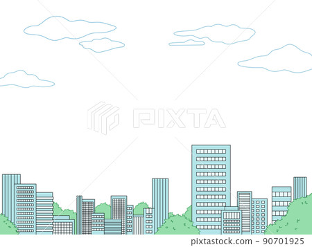 Urban cityscape and blue sky background Urban cityscape and blue sky background 90701925