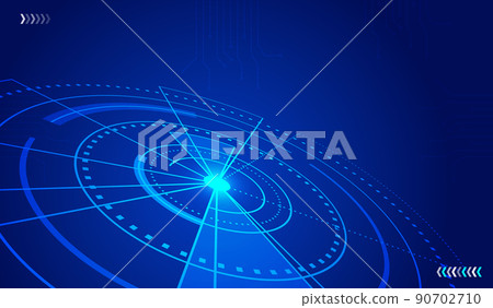 Indigo electric circuit board abstract technology concept, mutual network technology background. 90702710