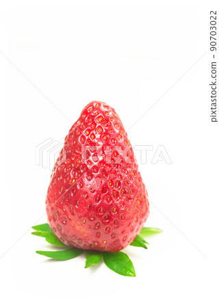 壹顆草莓孤立在白色的背景上 壹顆草莓孤立在白色的背景上 90703022