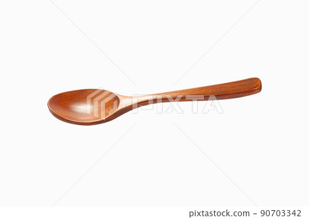 A wooden spoon isolated on a white background 90703342