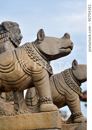 Buddhist stone statues in Bhaktapur, Nepal Buddhist stone statues in Bhaktapur, Nepal 90704361