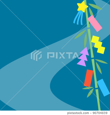Tanabata background square Milky Way Tanabata background square Milky Way 90704839