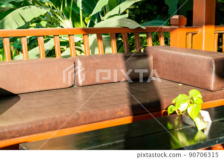 comfortable pillow decoration on sofa at balcony comfortable pillow decoration on sofa at balcony 90706315