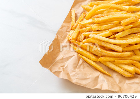 French fries with sour cream and ketchup 90706429