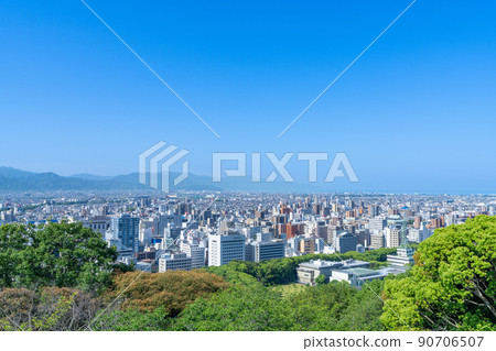 《愛媛縣》松山城·從松山城看到的風景 90706507