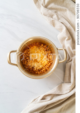Korean spicy instant noodle with cheese 90706550